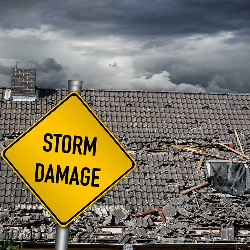Storm Roof Damaged