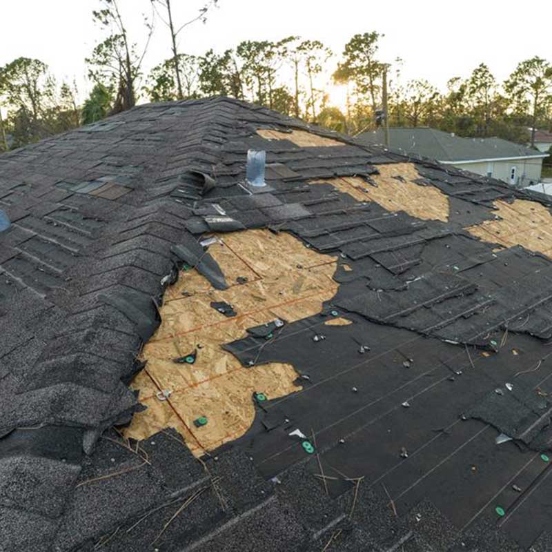Storm Roof Damaged